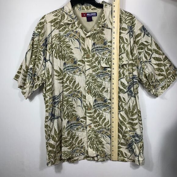 Reel Legends Performance clothing Shirt Mens XXL hawaiian short sleeve - Picture 2 of 9